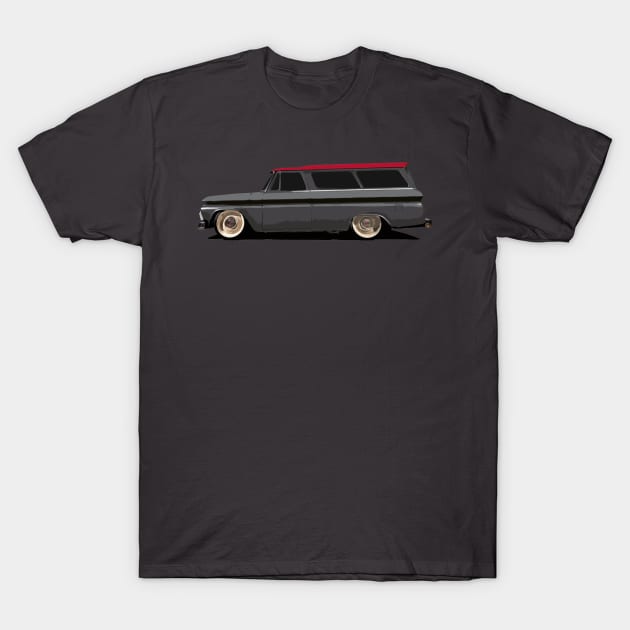 1965 Chevy Suburban Carryall - stylized T-Shirt by mal_photography